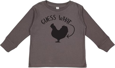 تي شيرت Inktastic Funny Guess What Chicken Butt للأطفال الصغار بأكمام طويلة in Kuwait