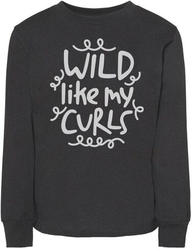 تي شيرت Wild Like My Curls للأطفال الصغار بأكمام طويلة in Saudi Arabia