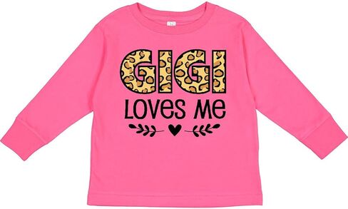 inktastic Gigi Loves Me Grandchild Leopard Toddler Long Sleeve T-Shirt in Saudi Arabia