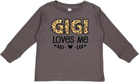 inktastic Gigi Loves Me Grandchild Leopard Toddler Long Sleeve T-Shirt in Saudi Arabia
