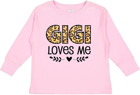 inktastic Gigi Loves Me Grandchild Leopard Toddler Long Sleeve T-Shirt in Saudi Arabia