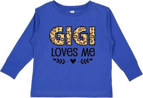 inktastic Gigi Loves Me Grandchild Leopard Toddler Long Sleeve T-Shirt in Saudi Arabia