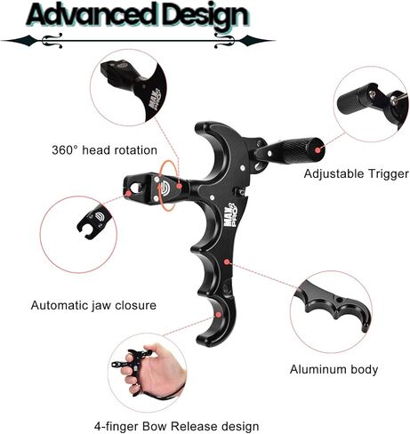 DD Bow Release Archery Release 360° Rotatable Thumb Release for Compound Bow in Kuwait