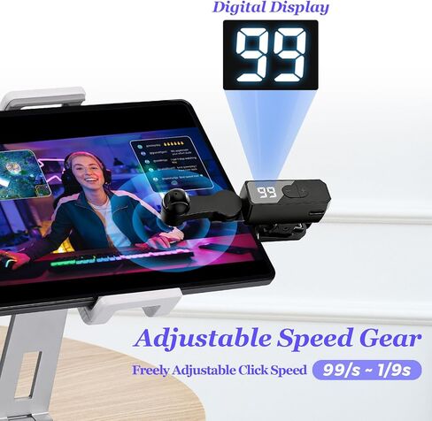 Auto Clicker for Smart Phone, Phone Screen Device Speed Clicker, Fast Click Simulation Finger Continuous Click for Phone Apps Game Live Broadcasts Likes, Adjustable Speed Physical Clicker in Saudi Arabia