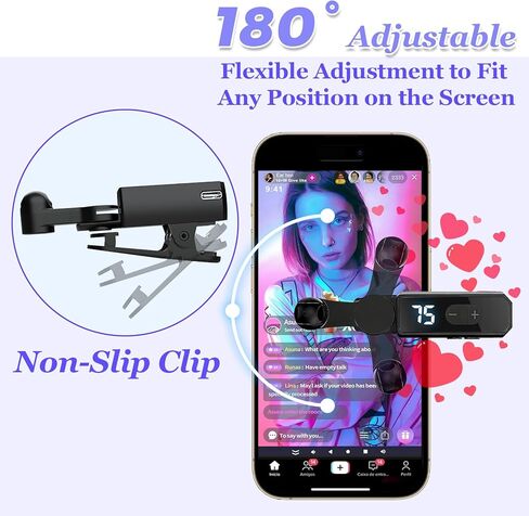 Auto Clicker for Smart Phone, Phone Screen Device Speed Clicker, Fast Click Simulation Finger Continuous Click for Phone Apps Game Live Broadcasts Likes, Adjustable Speed Physical Clicker in Saudi Arabia
