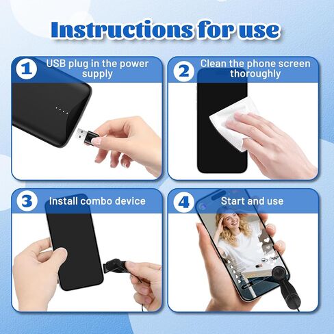 أداة النقر على شاشة الهاتف USB من jojofuny للبث المباشر - جهاز النقر التلقائي على شاشة الهاتف المحمول مع حساسية عالية لمهام مكافأة الألعاب ومحاكاة صنبور الإصبع المستمر in Kuwait