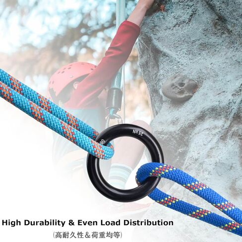 YAPJEB Rappel Ring 25kN لتسلق الصخور، أرجوحة الإنقاذ على شكل O، حبل رابيلينج وحلقة Slackline، معدات توفير الاحتكاك in Kuwait