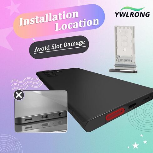 2PCS SIM Card Tray for Samsung Galaxy S22 Ultra 5G SIM Card Slot Holder Replacement for Samsung S22 Ultra 5G SM-S908U S908U1 with Open Eject Pin in Kuwait