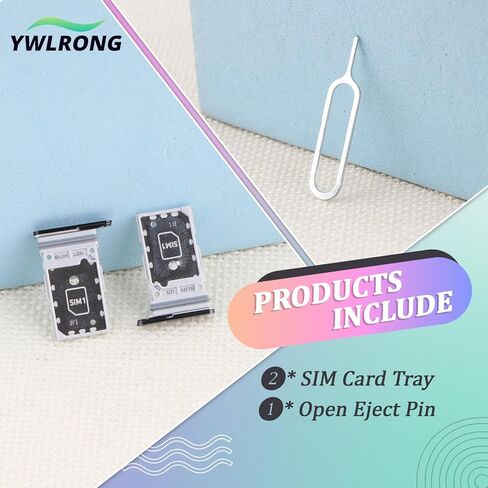 2PCS SIM Card Tray for Samsung Galaxy S22 Ultra 5G SIM Card Slot Holder Replacement for Samsung S22 Ultra 5G SM-S908U S908U1 with Open Eject Pin in Kuwait