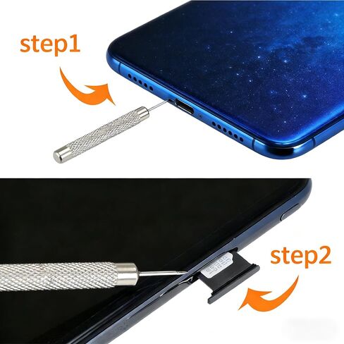 4 قطع أداة فتح بطاقة SIM، صينية إخراج دبابيس إبرة، قاذف متوافق مع جميع أجهزة iPhone Apple iPad HTC Samsung Galaxy الهاتف الخلوي الذكي ومزيل رابط سلسلة الساعات (النمط A) in Kuwait