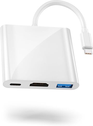 محول USB-C إلى HDMI مع مخرج 4K، يدعم USB 3.0 بسرعة 5 جيجابت في الثانية، بحد أقصى 100 وات PD، - متوافق مع iPhone 15/16/17، وMacBook Pro، وMacBook Air، وiPad Pro، وPixelbook، وXPS، وGalaxy، وSwitch والمزيد (4K@30 هرتز) in Kuwait