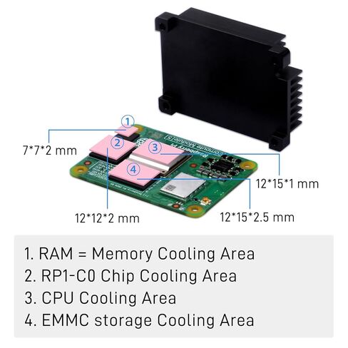 GeeekPi سبائك الألومنيوم CNC المبرد السلبي لوحدة حساب Raspberry Pi 5 in Saudi Arabia