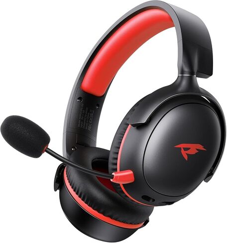 KOFIRE Wireless Gaming Headset, 2.4GHz USB Gaming Headphones with Bluetooth 5.4, 53MM 3D Stereo Sound, 65H Battery, ENC Noise Canceling Mic, for PS5, PC, PS4, Mac Black&Red in Saudi Arabia