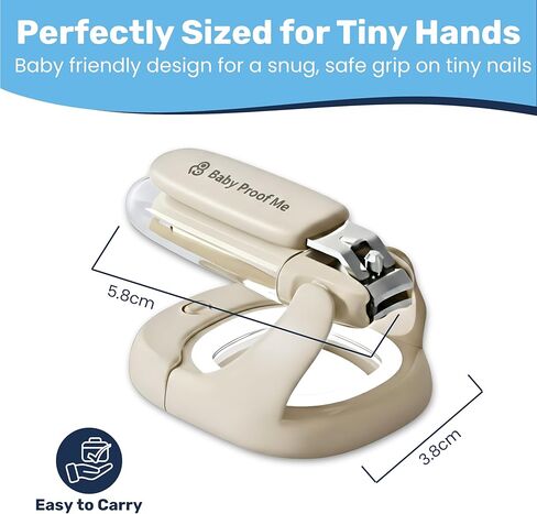Baby Nail Clipper & File with LED Light, Fingernail Cutter with Catcher for Newborn, Infants & Toddlers- Magnifier for Ultra Visibility, Baby Essentials Nail Trimmer (White) in Saudi Arabia
