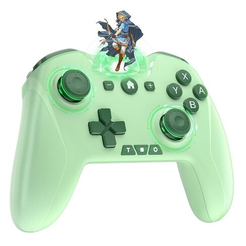 وحدات تحكم التبديل اللاسلكية GAMEASY لجهاز Nintendo Switch/OLED، قطعة واحدة من تأثير Hall Joypad بديلة لوحدة التحكم الاحترافية مع Turbo/Macro/Wake Up/9 ألوان RGB، تتضمن 4 فتحات لبطاقات الألعاب وحدة تحكم محمولة in Kuwait
