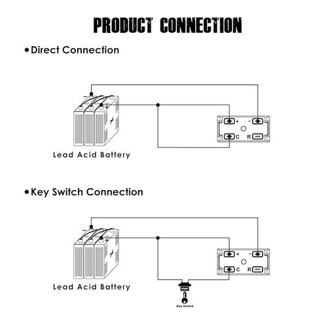عداد سعة البطارية LED، شاشة الشحن والتفريغ، مراقبة الطاقة المتبقية للمعدات، مناسب لجزازة العشب لعربة الجولف التي تعمل ببطارية الرصاص الحمضية. (48 فولت) in Kuwait