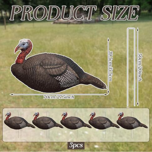 Novabright 5 قطعة 2D تركيا الأفخاخ الصيد حصة-خفيفة الوزن تركيا الأفخاخ قابلة للطي-القطب المحمولة لاستبدال حصة in Kuwait