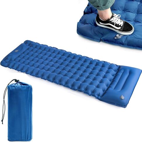 Camping Sleeping Pad, Extra Thick Ergonomic Camping Mattress with Built-in Pump, Lightweight and Compact for Backpacking, Hiking, Tent in Saudi Arabia