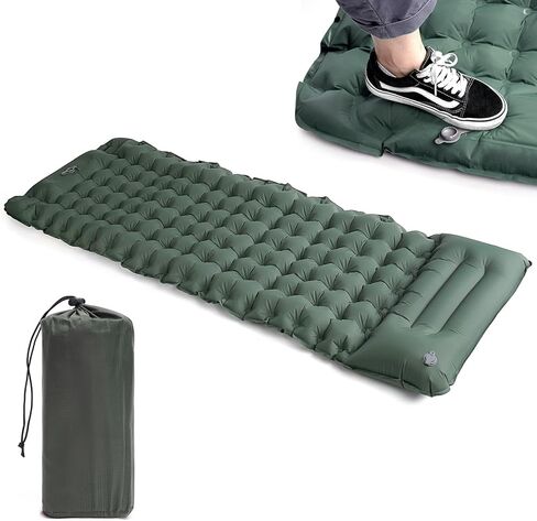 Camping Sleeping Pad, Extra Thick Ergonomic Camping Mattress with Built-in Pump, Lightweight and Compact for Backpacking, Hiking, Tent in Saudi Arabia