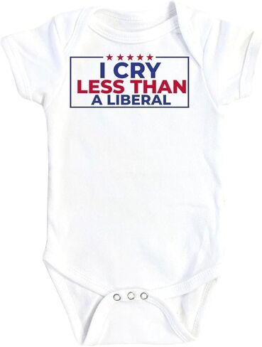 I Cry Less Liberal - ملابس للأطفال الأولاد والبنات ملابس للرضع مضحكة ولطيفة لحديثي الولادة in Kuwait