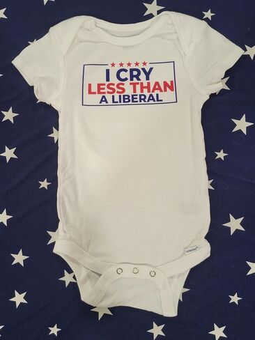 I Cry Less Liberal - ملابس للأطفال الأولاد والبنات ملابس للرضع مضحكة ولطيفة لحديثي الولادة in Kuwait