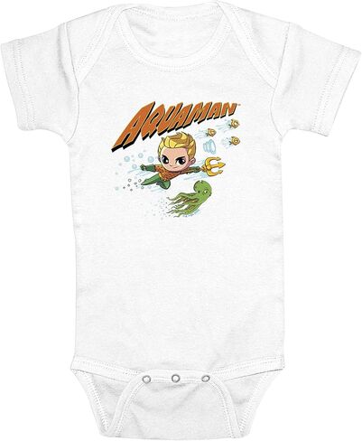 بدلة الرضع DC Super Friends Aquaman and Friends - باللون الأبيض - 6 أشهر in Saudi Arabia