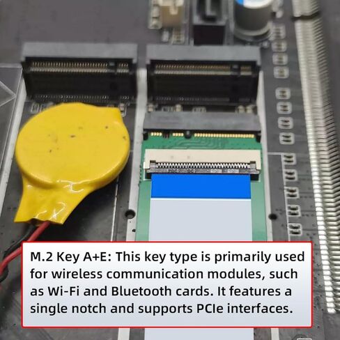 2230 A+E-Key Male to NVME M-Key Female Extension Flat Slim FPC Cable for Laptop Mainboard SSD 2280 in Saudi Arabia