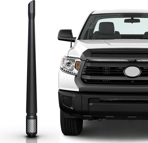 هوائي قصير من ألياف الكربون TEKK متوافق مع Ford / F150 / F250 / F350 / F450 / F550 / Bronco / 7.9 بوصة مطاط مرن ممتاز/مصمم لتعزيز استقبال إشارة راديو FM/AM in Kuwait