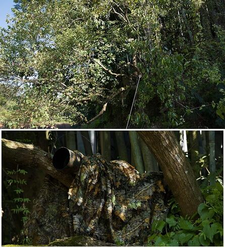 Ginsco 3D Leafy Camo Poncho Camoflage Woodland Cape Lightweight Ghillie Suit for Men, Ghillie Hood for Turkey Hunting Bird Watching Military Training Outdoor Airsoft Wildlife Photography Halloween in Kuwait