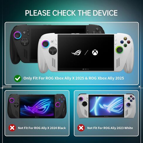حقيبة حمل SyVend 3 في 1 من الملحقات المتوافقة مع ASUS ROG Xbox Ally وROG Xbox Ally X 7" 2025 - متضمنة هيكل صلب من مادة EVA، وغطاء واقٍ من مادة TPU مع حامل وحاميات شاشة، أسود in Saudi Arabia