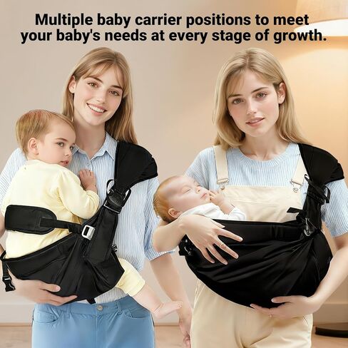 Baby Sling Carrier,Baby Carrier Newborn to Toddler,Adjustable Lightweight Toddler Carrier 25-60 lbs,Ideal for Home,Shopping,and Travel in Saudi Arabia