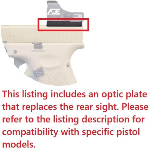 لوحة تثبيت بصرية متقدمة من Ade لجهاز Ruger Security 380 مسدسات متوافقة مع Holosun 507K، 407K، SCS Carry، Riton MPR D2، Crimson Trace CTS-1550، Vortex Venom/Vortex Defender in Kuwait