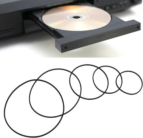 Create idea 56Pcs Cassette Player Belt 1mm Thickness Tape Recorder Belt for Recorder Video CD-ROM Player 4.5-18.5mm in Saudi Arabia