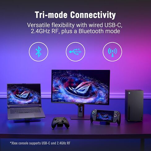 وحدة تحكم الألعاب ASUS ROG Raikiri II Xbox اللاسلكية - 2.4 جيجا هرتز/BT/3.5 ملم، وعصا تحكم TMR، وقبضة مضادة للانزلاق، وحقيبة سفر، وبطارية تصل إلى 50 ساعة، وتكوين قائم على الويب - لأجهزة Xbox Series X|S، وROG Ally، والكمبيوتر الشخصي in Kuwait