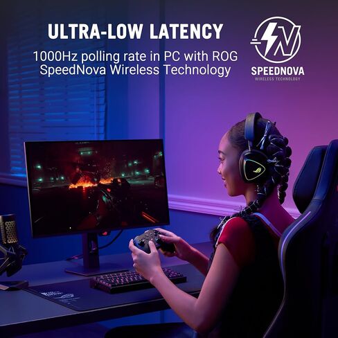 وحدة تحكم الألعاب ASUS ROG Raikiri II Xbox اللاسلكية - 2.4 جيجا هرتز/BT/3.5 ملم، وعصا تحكم TMR، وقبضة مضادة للانزلاق، وحقيبة سفر، وبطارية تصل إلى 50 ساعة، وتكوين قائم على الويب - لأجهزة Xbox Series X|S، وROG Ally، والكمبيوتر الشخصي in Kuwait