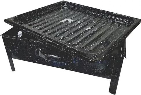 Tabletop BBQ Braze - Argentine Stainless Steel Grill, Heat Resistant up to 300°C, Ideal for Home BBQs and Grilling, 2-Piece Set - Made in Argentina in Saudi Arabia