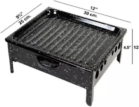 Tabletop BBQ Braze - Argentine Stainless Steel Grill, Heat Resistant up to 300°C, Ideal for Home BBQs and Grilling, 2-Piece Set - Made in Argentina in Saudi Arabia