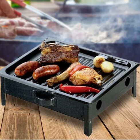 Tabletop BBQ Braze - Argentine Stainless Steel Grill, Heat Resistant up to 300°C, Ideal for Home BBQs and Grilling, 2-Piece Set - Made in Argentina in Saudi Arabia