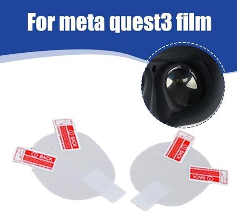 قطعتان من غشاء عدسة Vr الشفاف لـ Quest 3، واقي غطاء عدسة vr لـ Quest 3، فيلم بديل، غطاء عدسة مضاد للخدش، ملحقات فيلم بديلة لسماعات الواقع الافتراضي للكمبيوتر الشخصي in Saudi Arabia