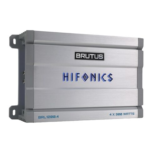 Hifonics Brutus BRL1200.4 مضخم صوت للسيارة رباعي القنوات يوفر 1200 وات RMS مع مقياس الأشعة فوق البنفسجية المدمج ونظام إدارة الطاقة الذكي. in Kuwait