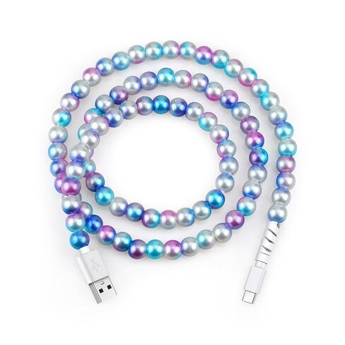 USB C Cable for iPhone[MFi Certified] for Android Charging Cable 3.3FT Star Beaded Charging Cord Fast Phone Charger Cute Beads Charger Cord for Girls Women for iPhone 17/16-Adorable Beaded Star in Saudi Arabia