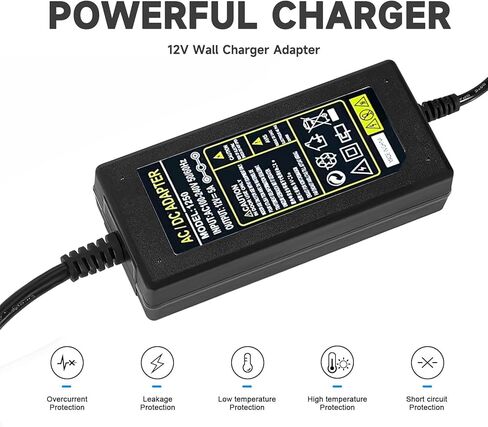 Power Adapter 12V 5A 4A 3A 2.5A 2A 1A AC DC Power Supply Cord Cable 5.5x2.1mm for Sceptre EC Series Monitor,ONN,AOC,Dell,Webcam, Router, Projector, CCTV, Speakers & More 12v 5a Monitor Charger in Saudi Arabia
