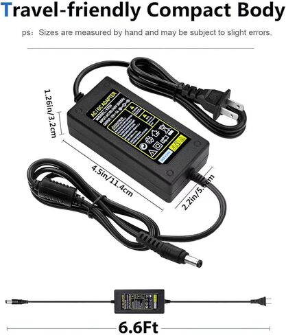 Power Adapter 12V 5A 4A 3A 2.5A 2A 1A AC DC Power Supply Cord Cable 5.5x2.1mm for Sceptre EC Series Monitor,ONN,AOC,Dell,Webcam, Router, Projector, CCTV, Speakers & More 12v 5a Monitor Charger in Saudi Arabia