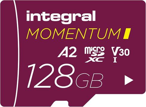 Integral Momentum I 256GB microSDXC Card - UHS-I, Up to 210MB/s Read, 180MB/s Write, V30, U3, A2, CL10-4K/5K UHD for GoPro, DJI Drones, Action & 360 Cams - Waterproof, Shockproof, Rugged in Saudi Arabia
