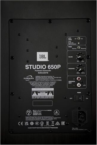 JBL Studio 650P, Dark Wood - Powered Subwoofer - 10" PolyPlas Cone Woofer with Dual Down-Firing Tuned Ports & 250w Rms Amplifier in Saudi Arabia
