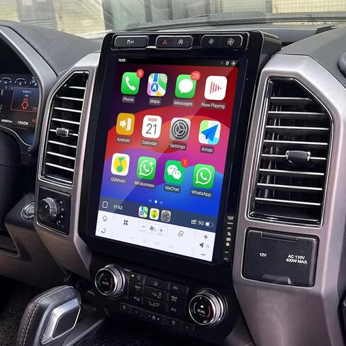 راديو سيارة Android 13 مقاس 12.1 بوصة لسيارة Ford F150 2015-2022 F250 F350 F450 2017-2022، ترقية ستريو السيارة Snapdragon 665، وحدة رأس شاشة تعمل باللمس طراز Tesla Carplay، Android Auto، WiFi، 4G، AM FM، تمهيد سريع in Saudi Arabia