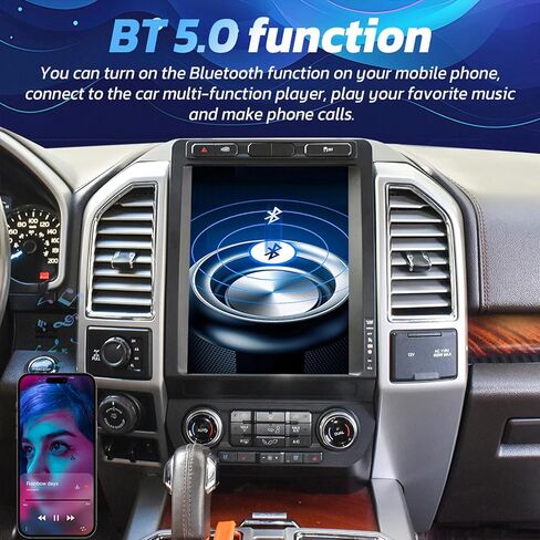 راديو سيارة Android 13 مقاس 12.1 بوصة لسيارة Ford F150 2015-2022 F250 F350 F450 2017-2022، ترقية ستريو السيارة Snapdragon 665، وحدة رأس شاشة تعمل باللمس طراز Tesla Carplay، Android Auto، WiFi، 4G، AM FM، تمهيد سريع in Saudi Arabia