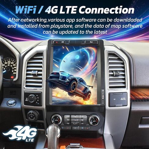 راديو سيارة Android 13 مقاس 12.1 بوصة لسيارة Ford F150 2015-2022 F250 F350 F450 2017-2022، ترقية ستريو السيارة Snapdragon 665، وحدة رأس شاشة تعمل باللمس طراز Tesla Carplay، Android Auto، WiFi، 4G، AM FM، تمهيد سريع in Saudi Arabia