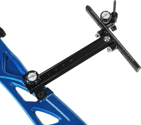 SAS Archery Recurve Bow CNC Target Sight T Shape Adjustable with Ring and Single Fiber Optical Pin Sight Aluminum Detachable for Compound Competition Olympic Style Hunting Practice Range RH or LH in Saudi Arabia