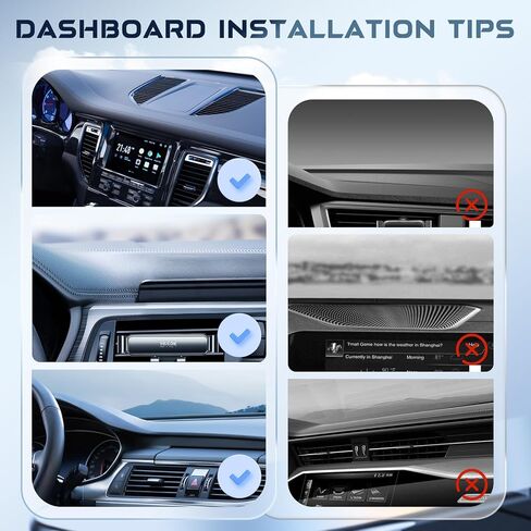 حامل هاتف مغناطيسي للسيارة والمكتب، حامل هاتف مغناطيسي قوي مع قفل آمن، حامل هاتف عالمي قابل للدوران 360 درجة للوحة القيادة والزجاج والطاولة، متوافق مع جميع الهواتف المحمولة in Kuwait